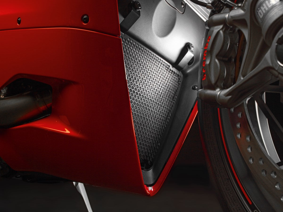 Panigale Black Aluminium protection grid for water radiator