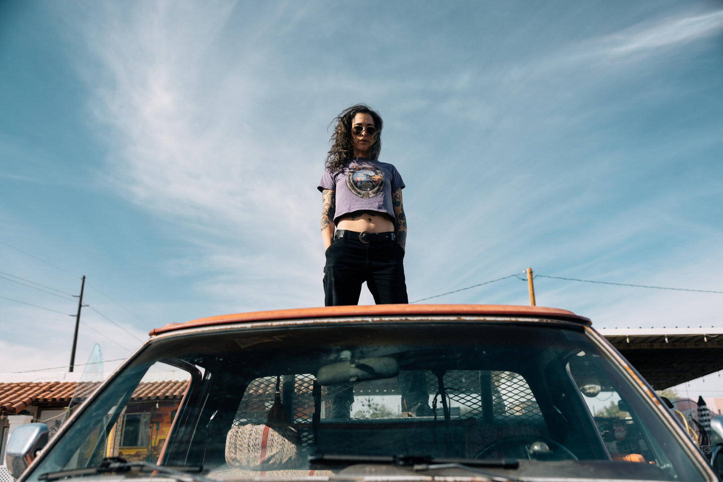 Dickies x H-D® Flaming Eagle Boxy Crop Tee