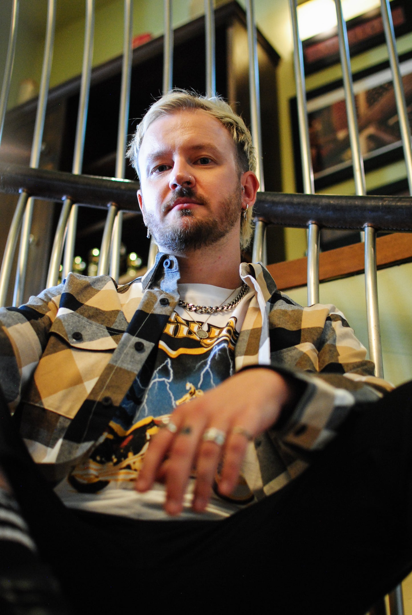 Essence Long Sleeve Flannel Shirt - Plaid - Harley Black & Tannin