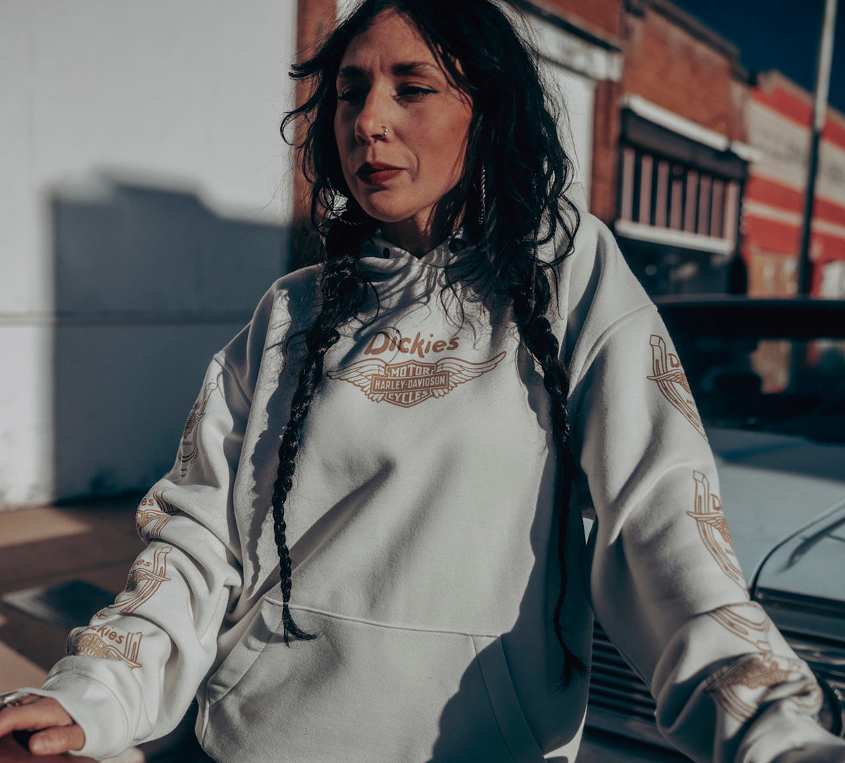 x Dickies Winged Horseshoe Oversized Pullover Hoodie