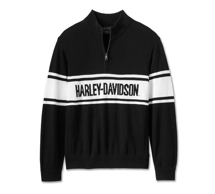1/4 Zip Sweater - Harley Black