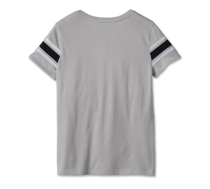 Women's #1 Racing Tee with Reflective Stripe - Vapor Blue