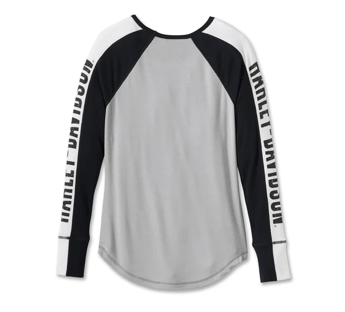 Women's Bar & Shield Raglan Long Sleeve Tee - Colorblocked