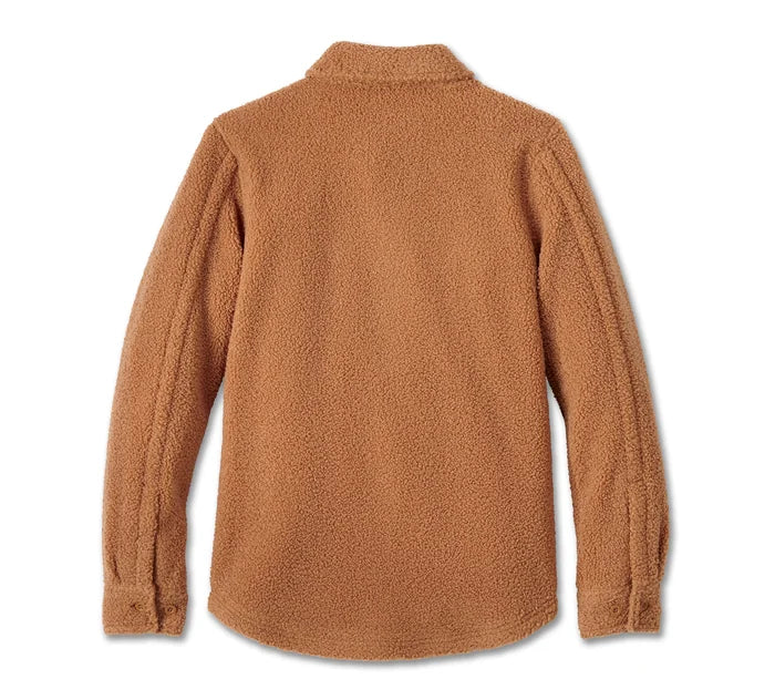 Women's Harley-Davidson Sherpa Shirt Jacket - Cashew