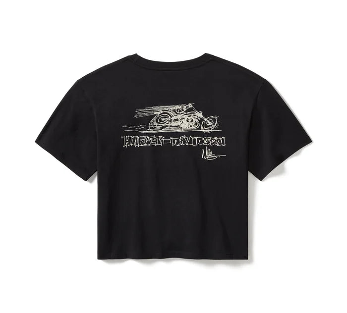 Women's Fast Willie Boxy Tee - True Black