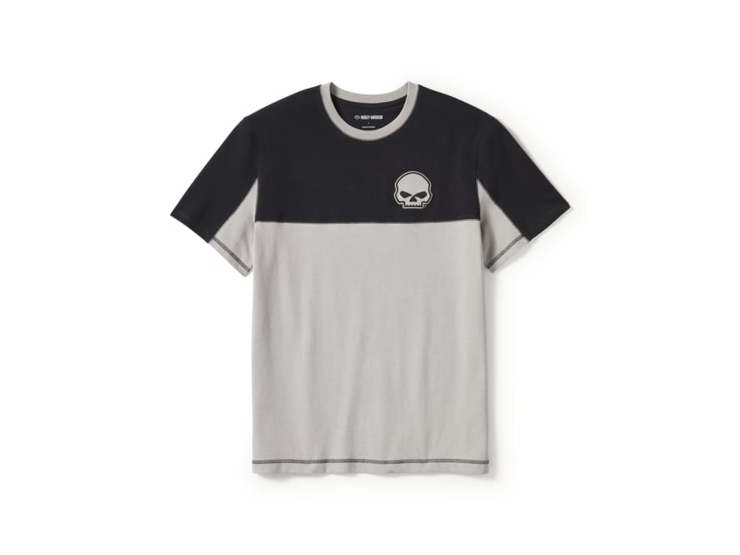 Men's Willie G Colorblock Tee - Harley Black & Ghost Grey