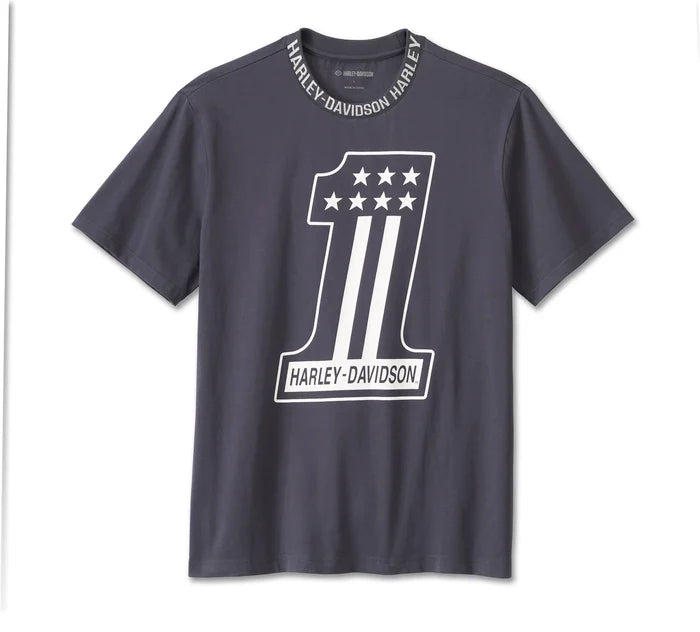 Men's #1 Racing Short Sleeve Tee - Ombre Blue