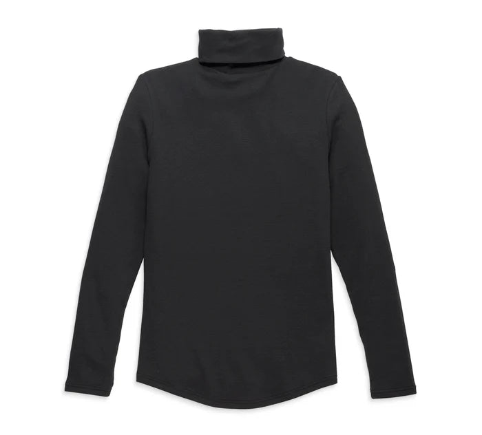 Women's Milwaukee Rib Turtleneck - Black Beauty