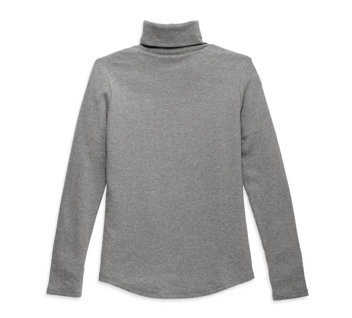 Women's Milwaukee Rib Turtleneck - Medium Grey Heather