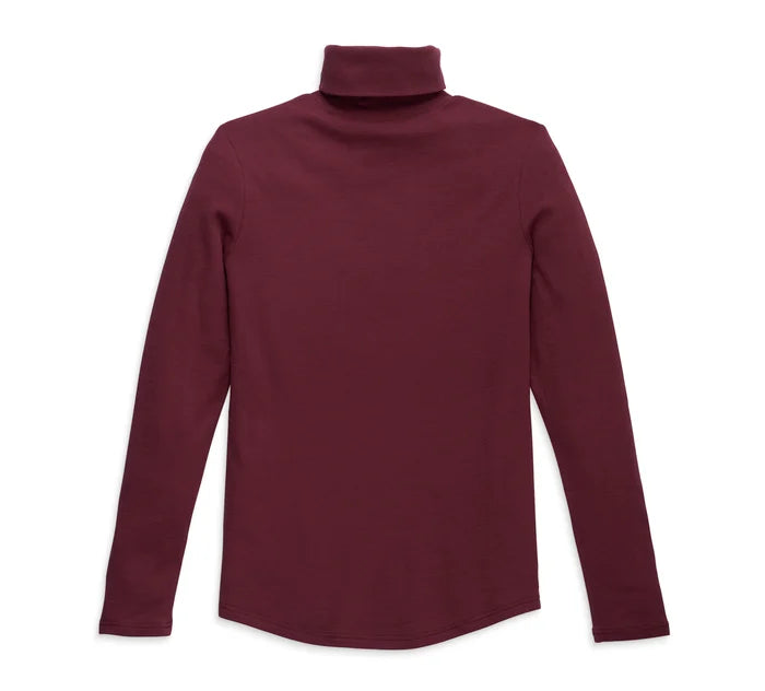 Women's Milwaukee Rib Turtleneck - Tawny Port