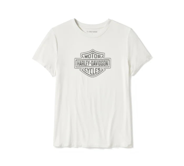 Women's Essential Bling Crew Neck Tee - Cloud Dancer