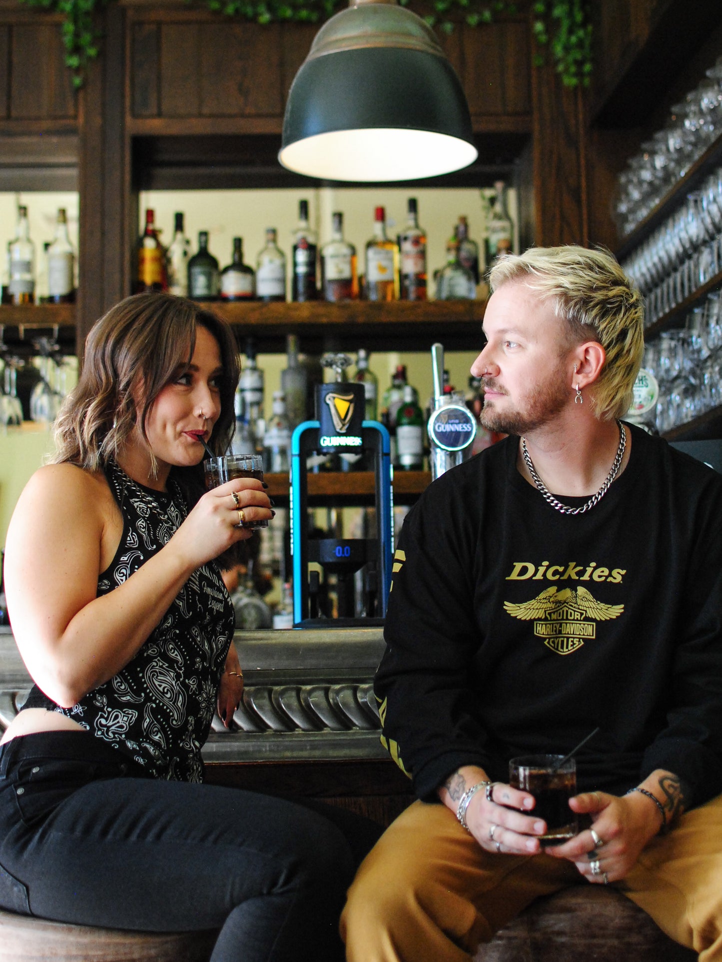Women's Paisley Black Bandana Top