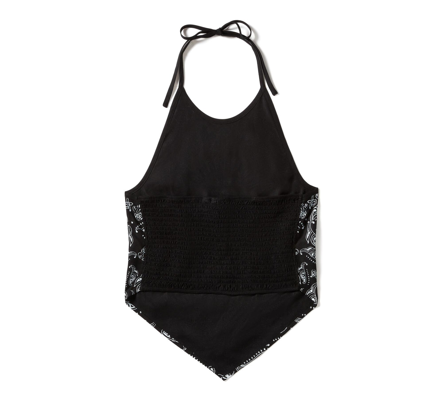 Women's Paisley Black Bandana Top