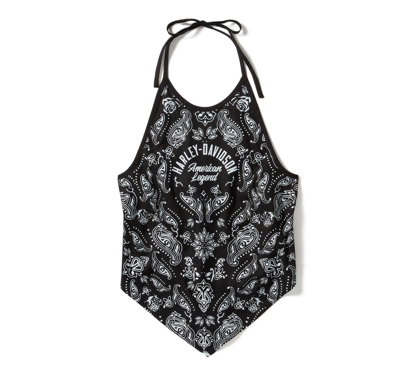Women's Paisley Black Bandana Top