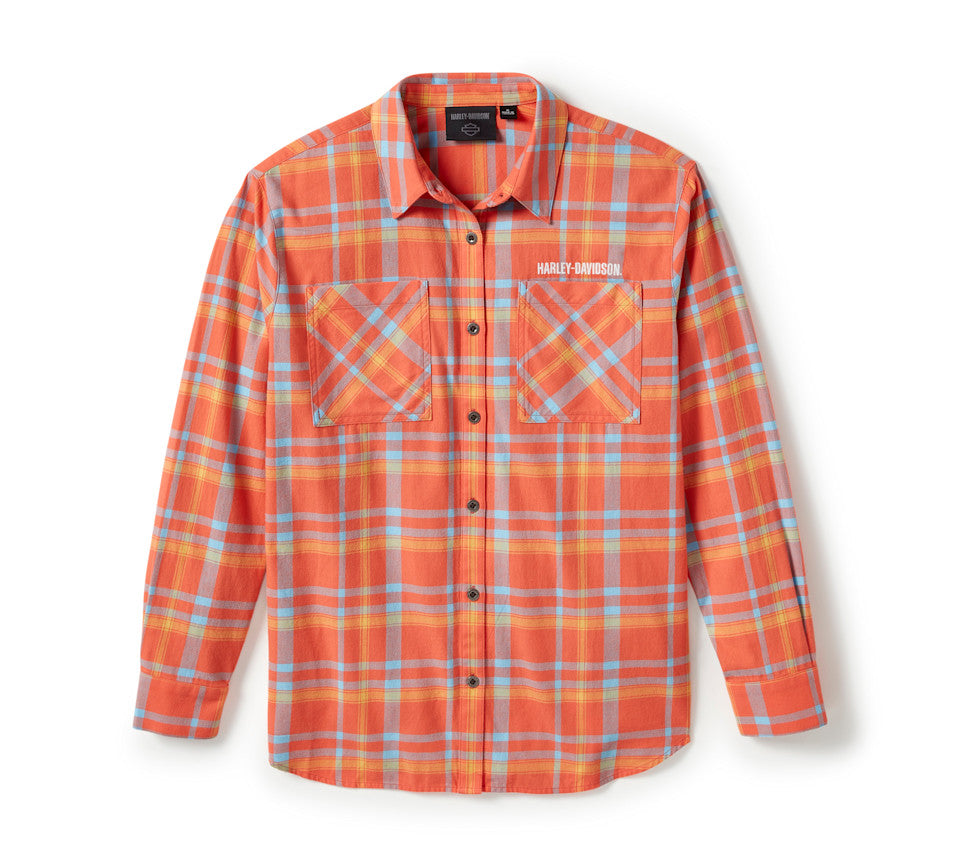 Women's Patch Woven Long Sleeve Shirt