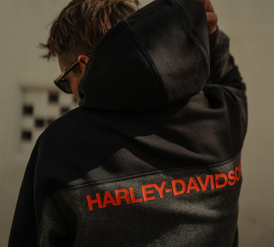 TECH Gaiter Full Zip - Colorblock - Charcoal Grey Heather & Harley Black