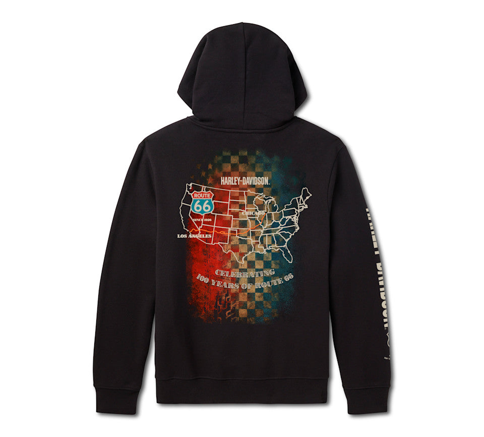 Men's Route 66 Anniversary Full Zip Fleece Hoodie
