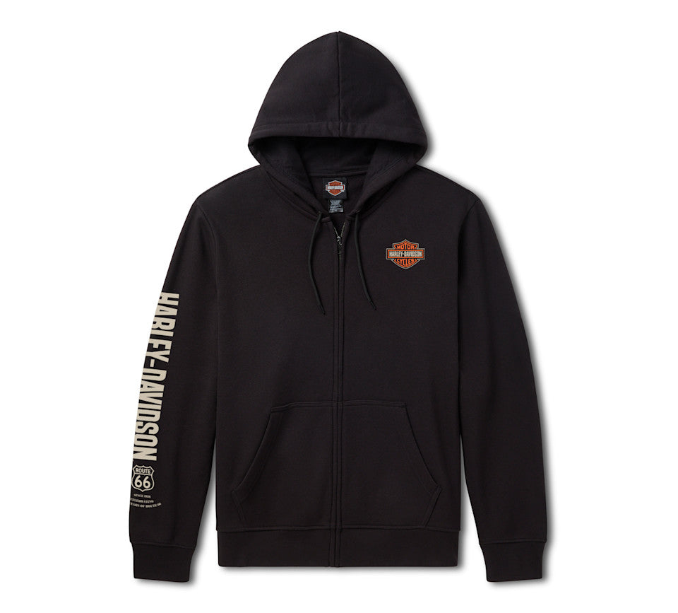 Men's Route 66 Anniversary Full Zip Fleece Hoodie
