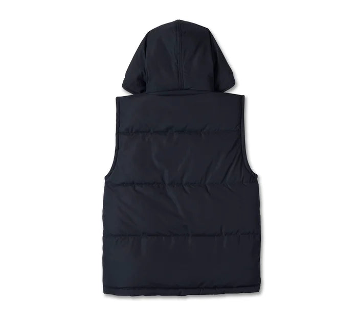 Women's Bar & Shield Quilted Vest - Black Beauty
