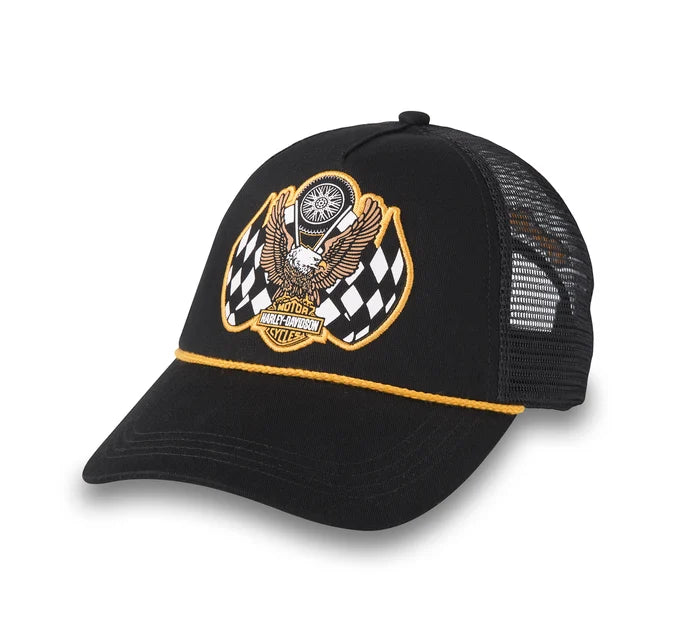 Women's Trophy Retro Trucker Cap - Harley Black