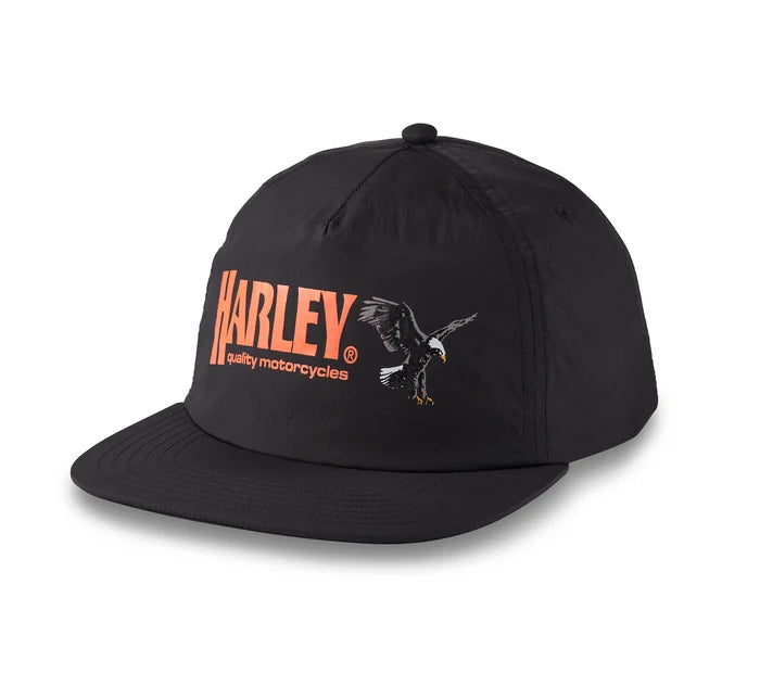 Rising Eagle Vintage Five Panel Cap - Harley Black