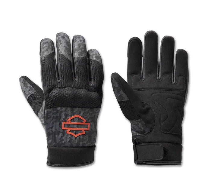 Men's Dyna Knit Mesh Gloves - Camo - Blackened Pearl