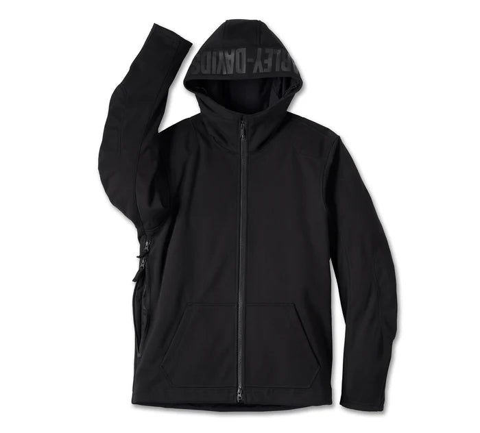 Men's Deflector 2.0 Hooded Riding Fleece - Black Beauty