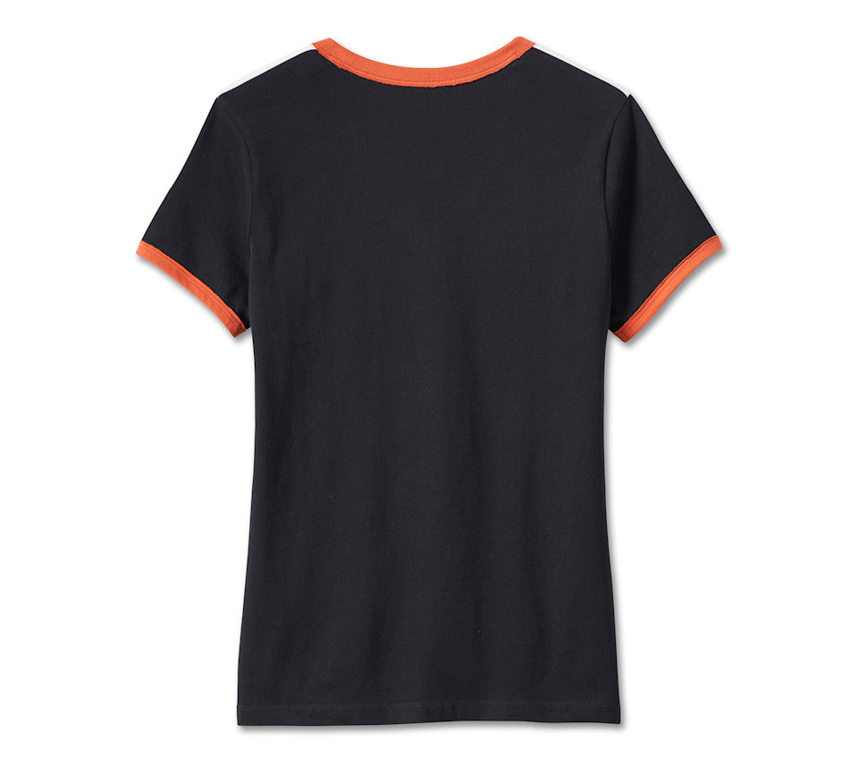 Women's Iconic V-Neck Shoulder Stripe Tee