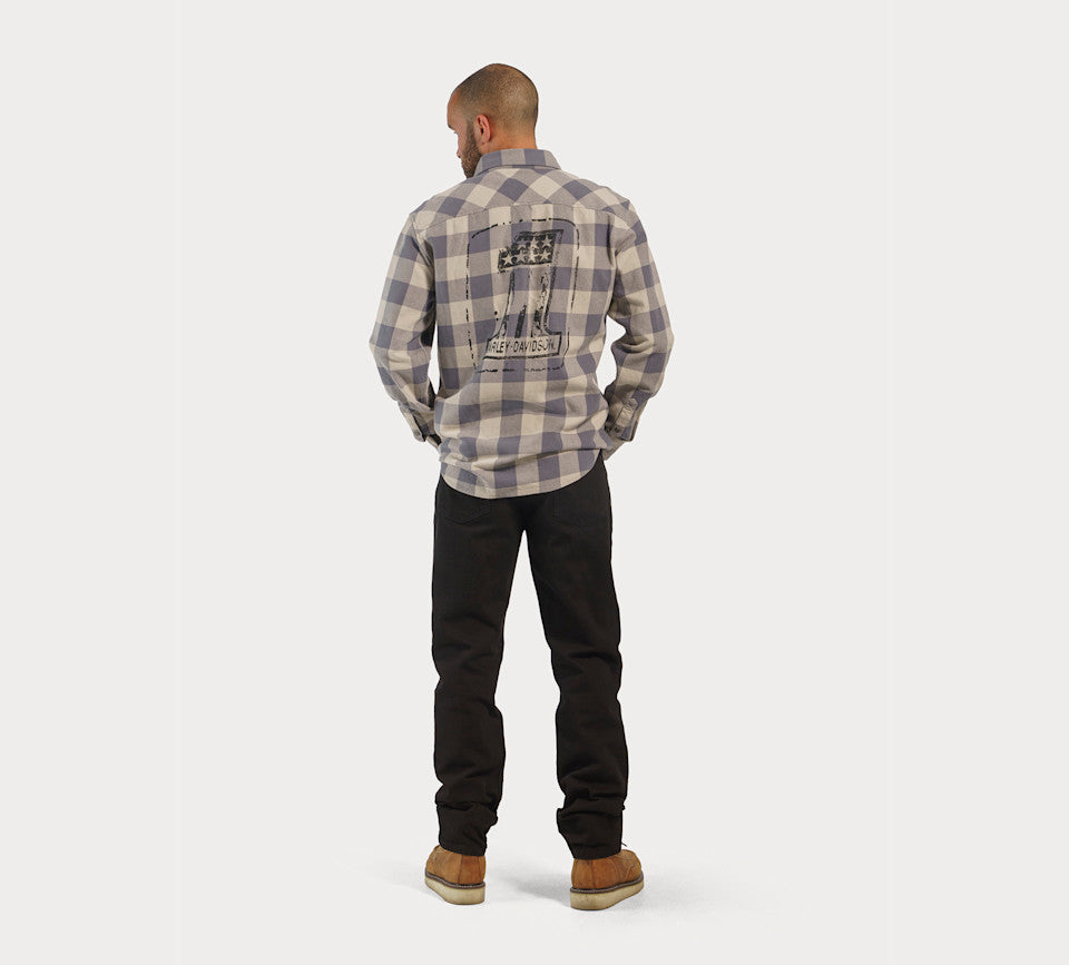 Men's #1 Logo Plaid Shirt