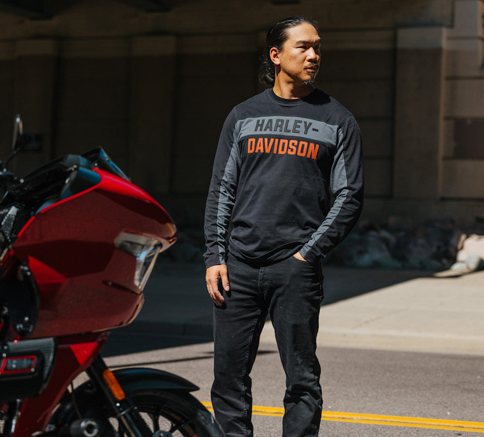 Men's Copperblock Block Letter Long Sleeve Tee