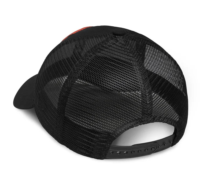 Orange Willie G Skull Trucker Cap