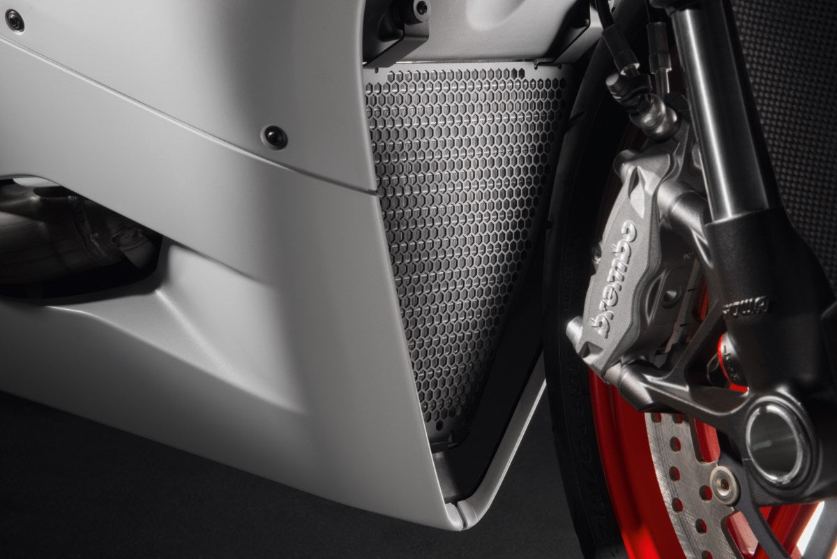 Panigale Black Aluminium protection grid for water radiator