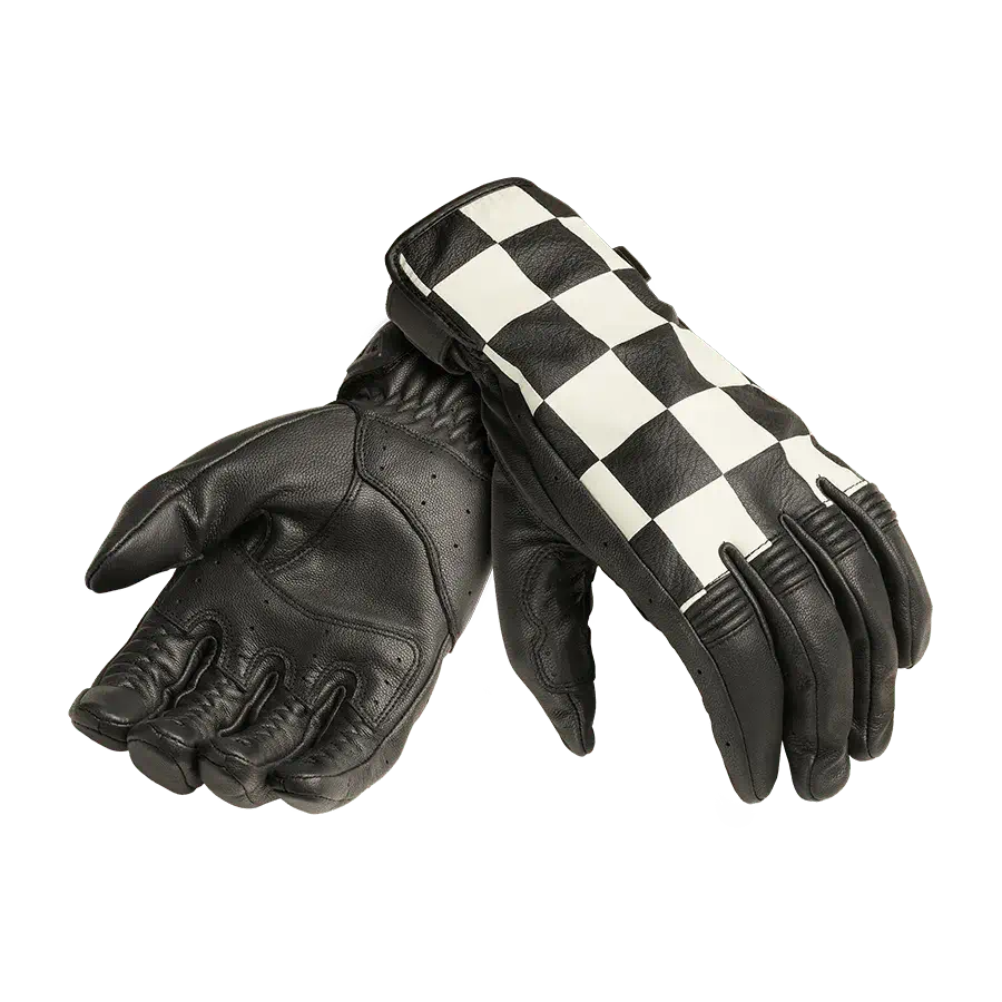 Checkerboard Leather Gloves