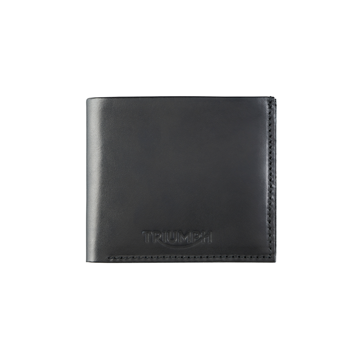 Black Leather Folding Card Holder