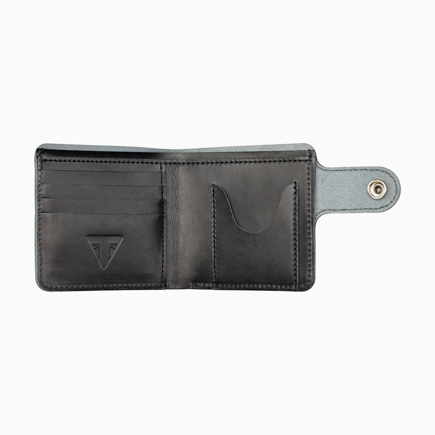 Black Square Folding Biker Wallet