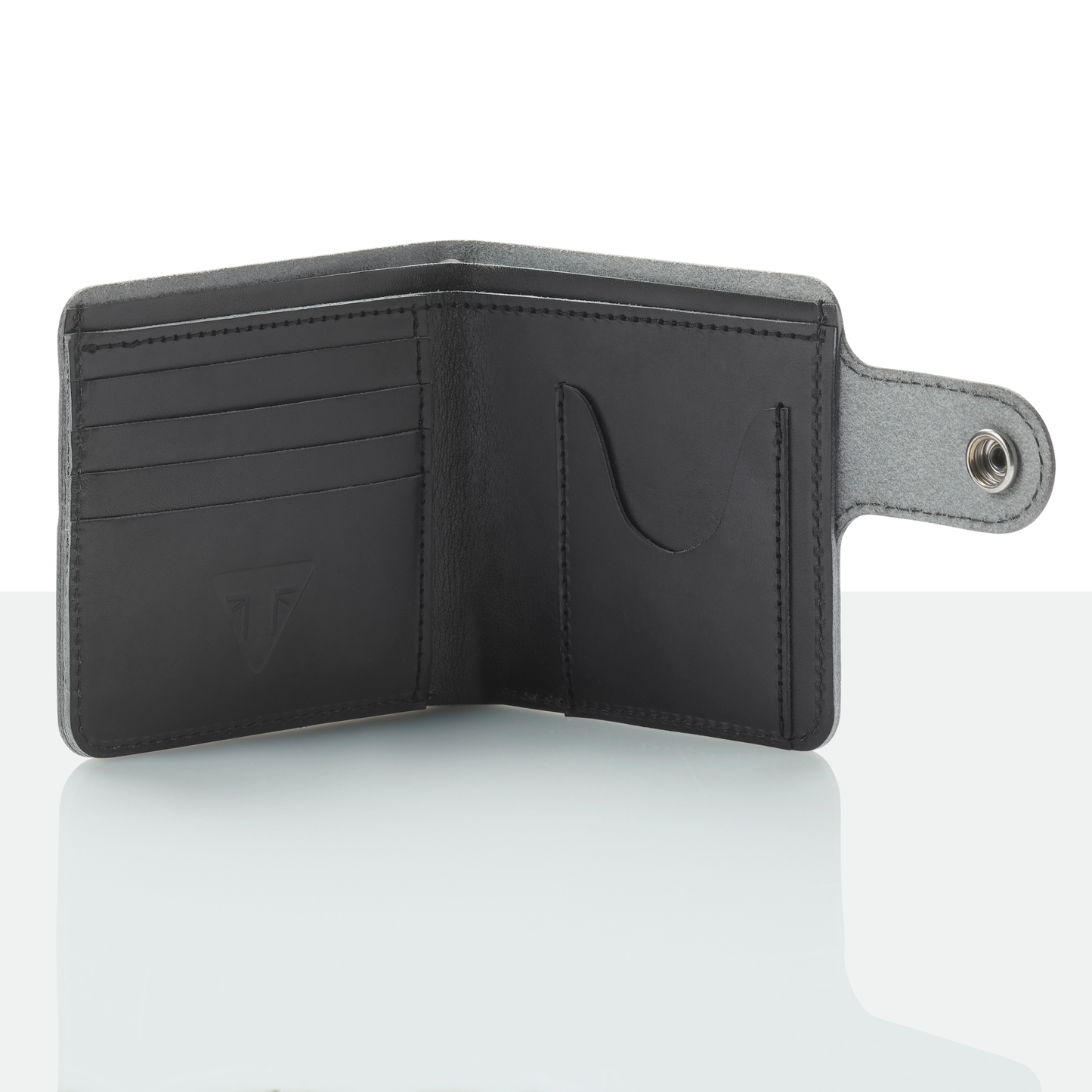 Black Square Folding Biker Wallet