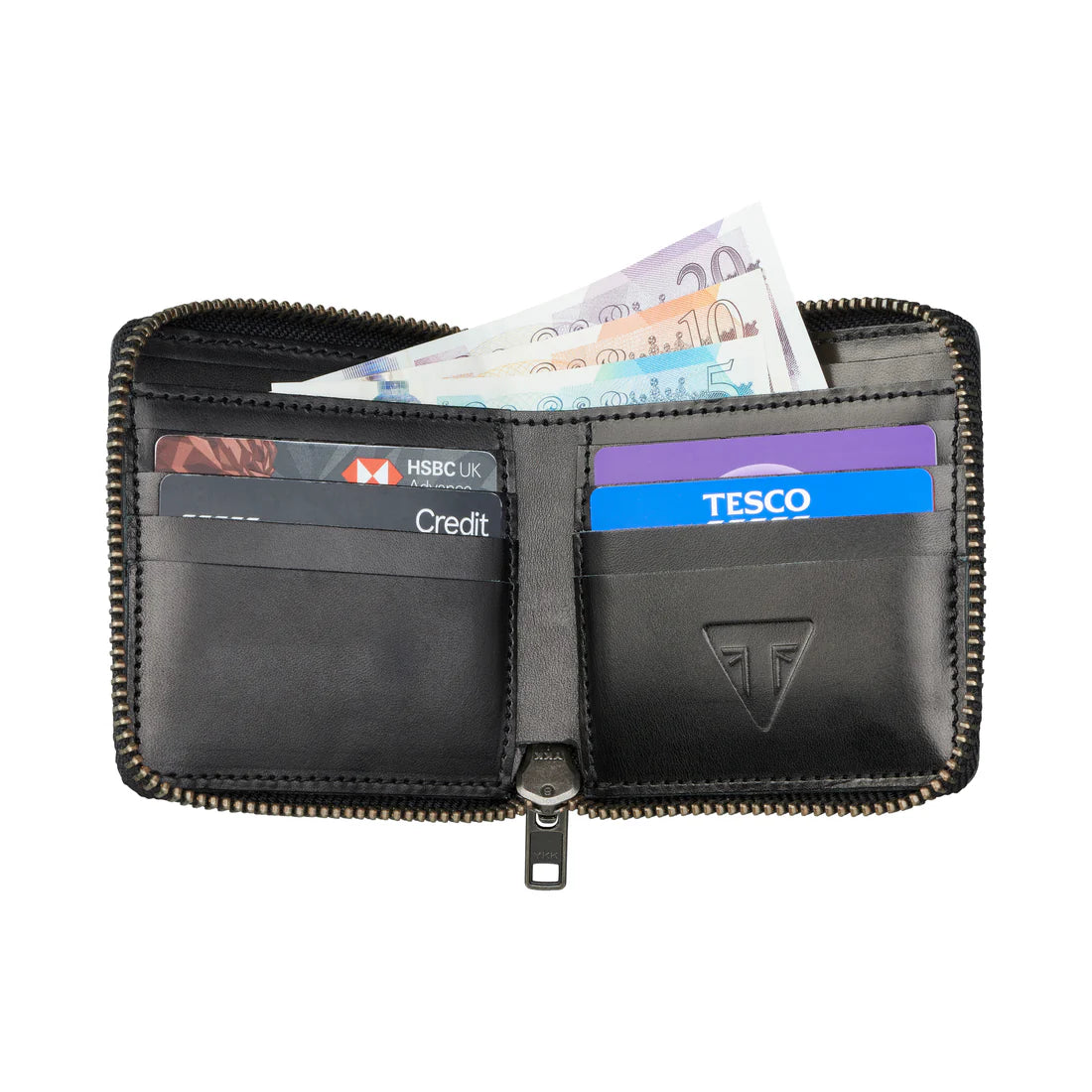 Black Square Zip Wallet