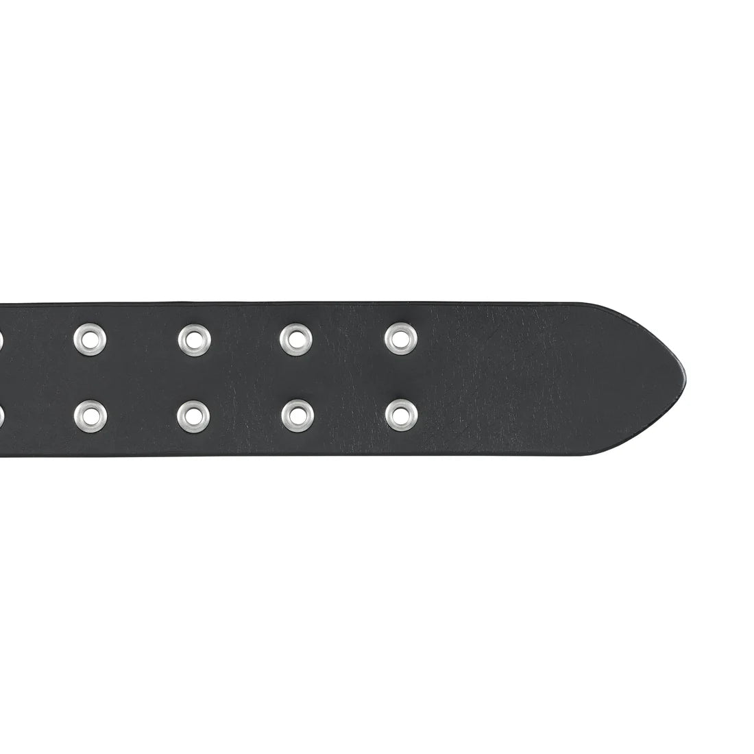 Rivet Black Leather Belt