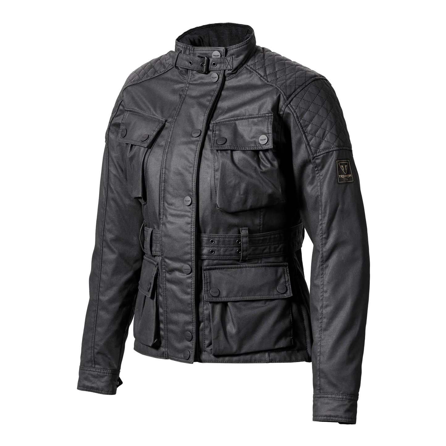 Ladies Beck Black Wax Textile Jacket
