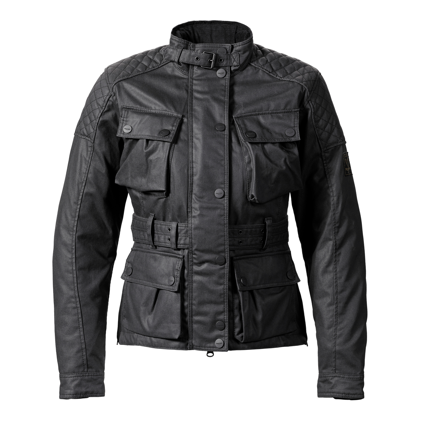 Ladies Beck Black Wax Textile Jacket