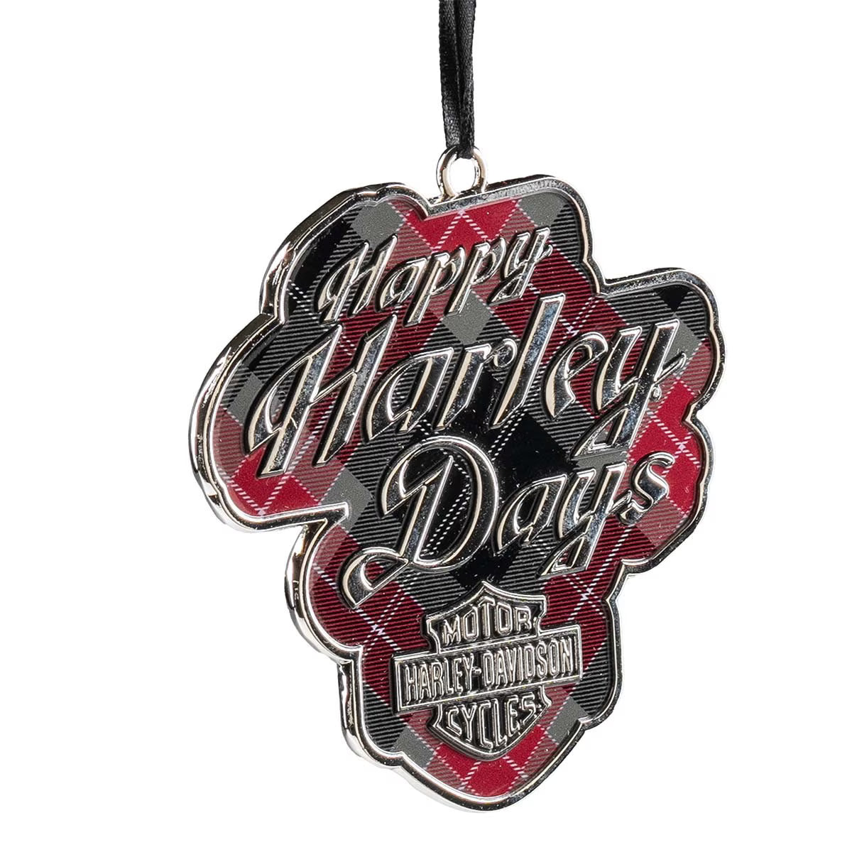 Holiday Plaid Pewter Ornament