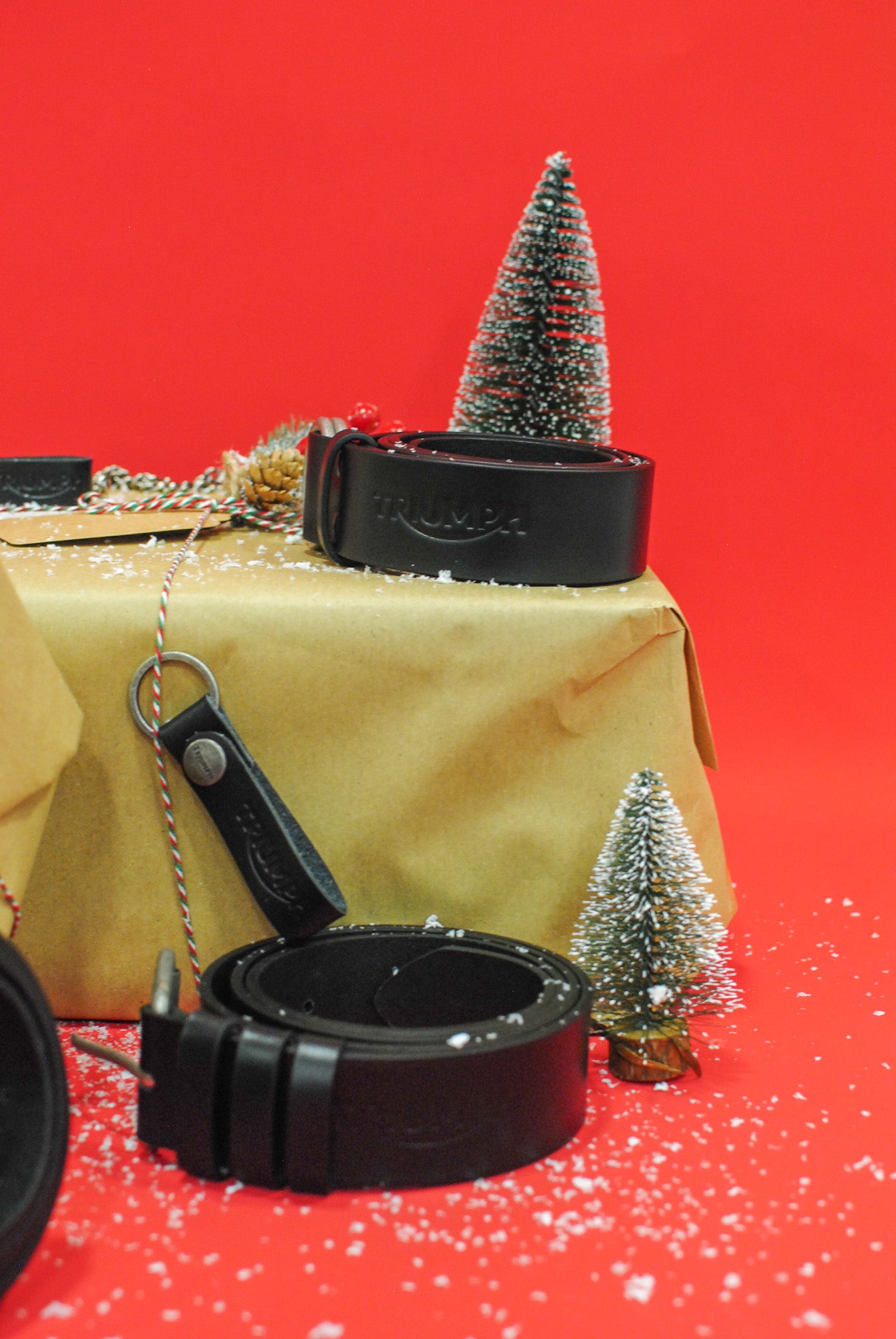 Black Leather Chain Lanyard