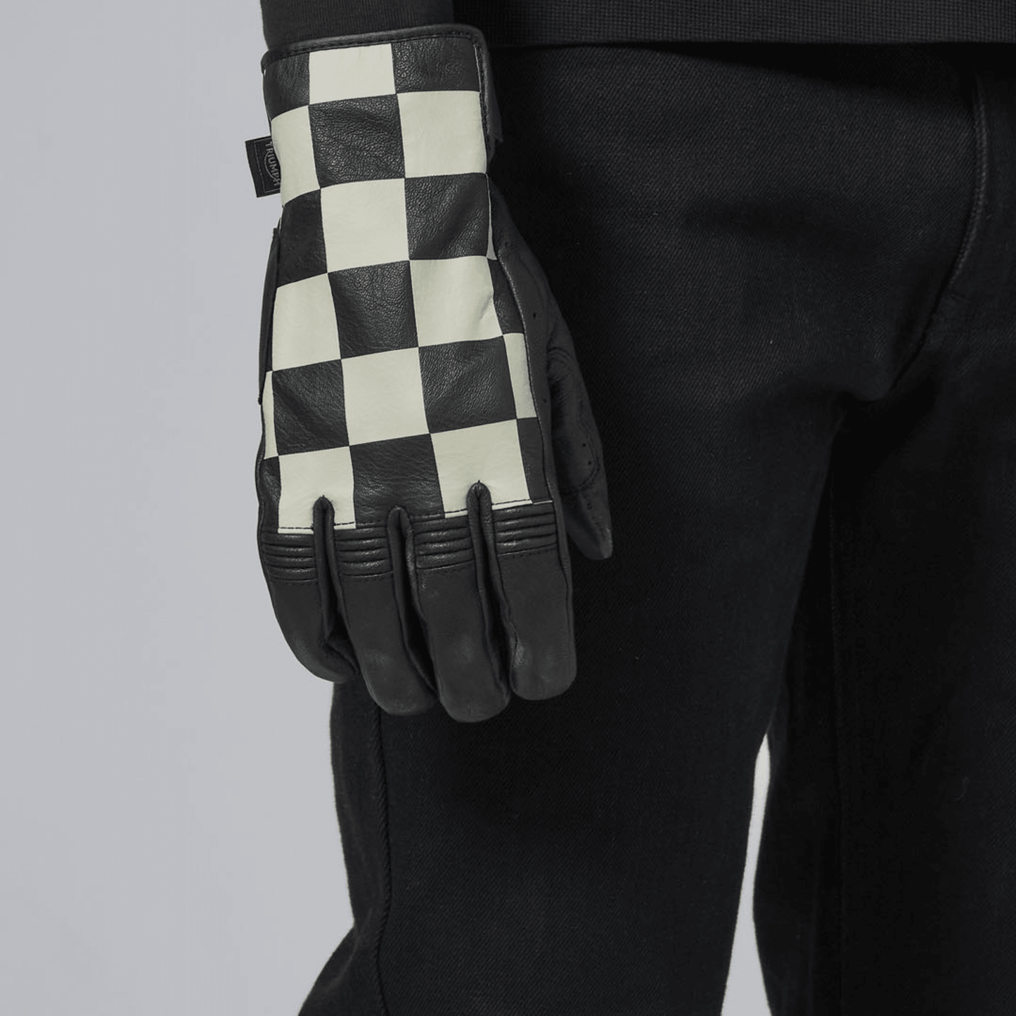 Checkerboard Leather Gloves