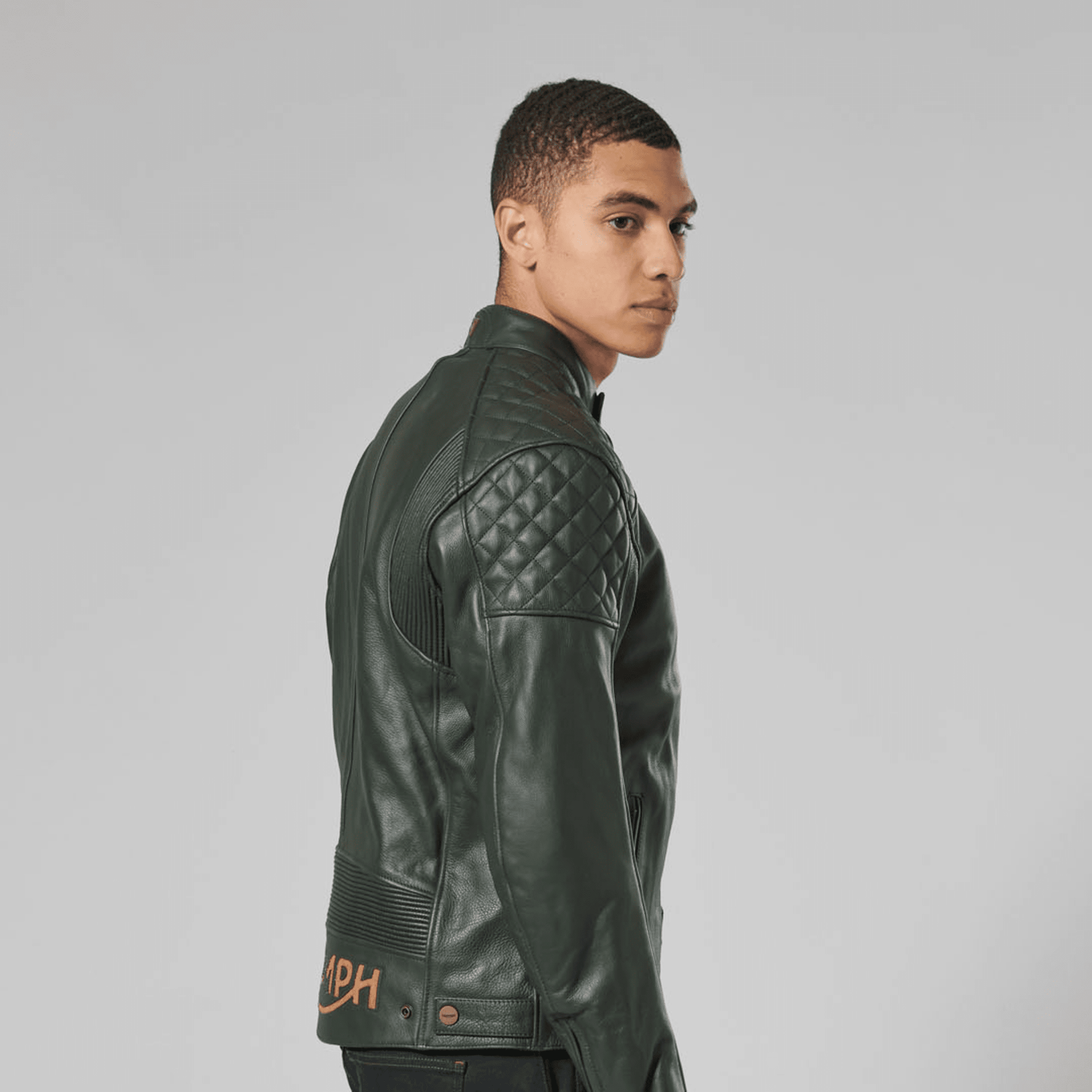 Braddan Green Leather Jacket