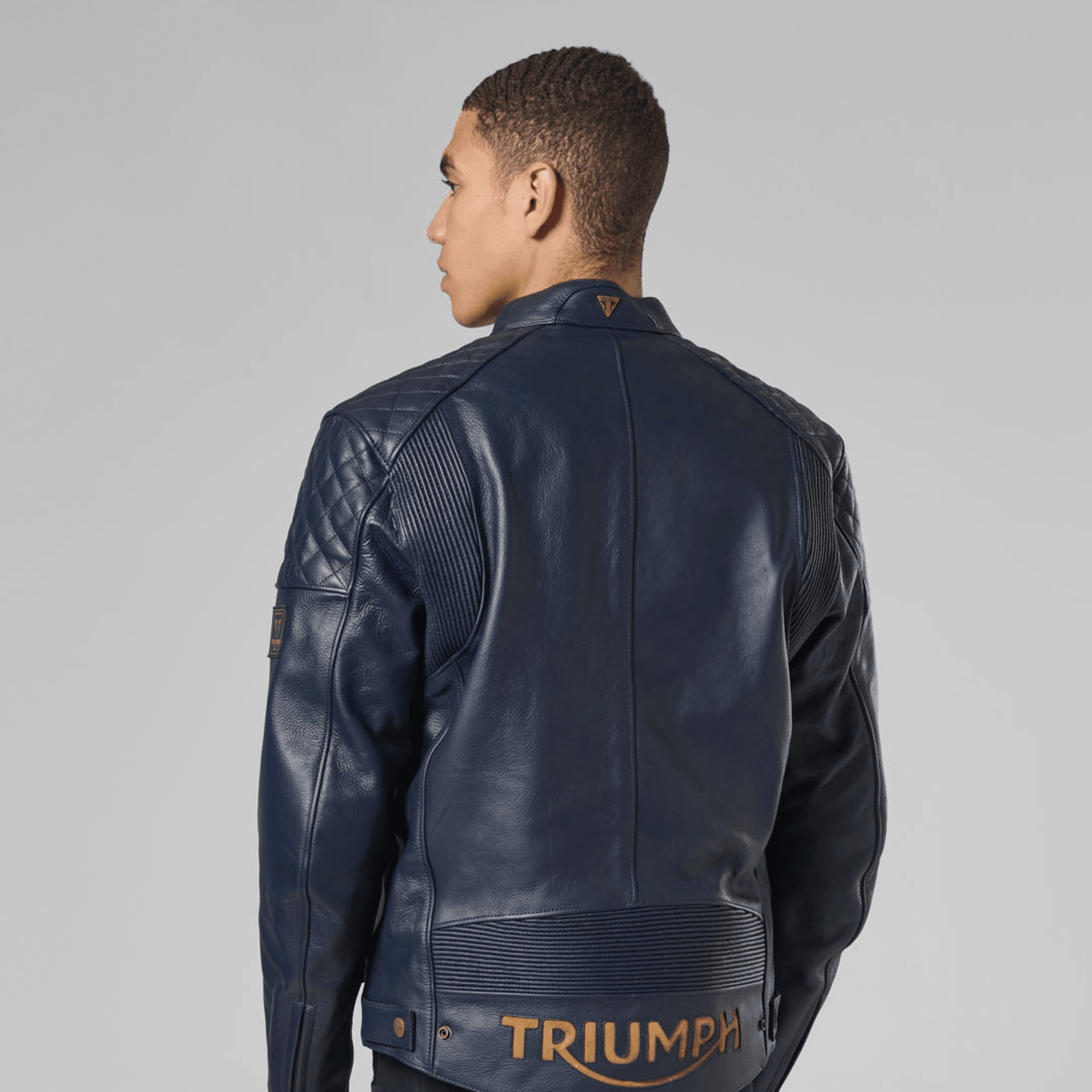 Braddan Blue Leather Jacket