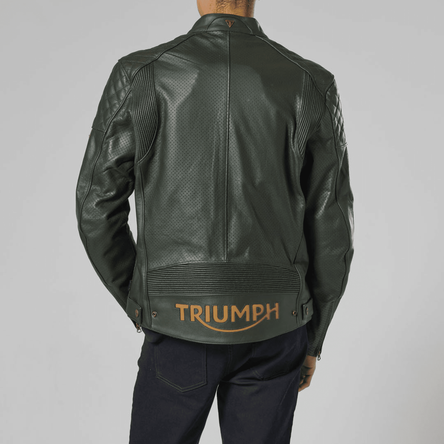 Braddan Green Air Race Leather Jacket