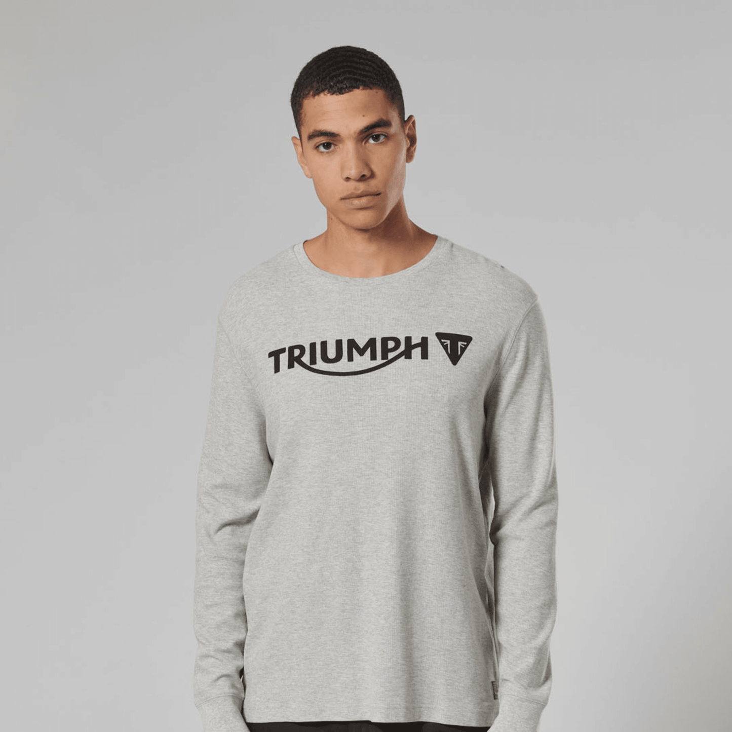 Bettman Long Sleeve Waffle Grey T-Shirt