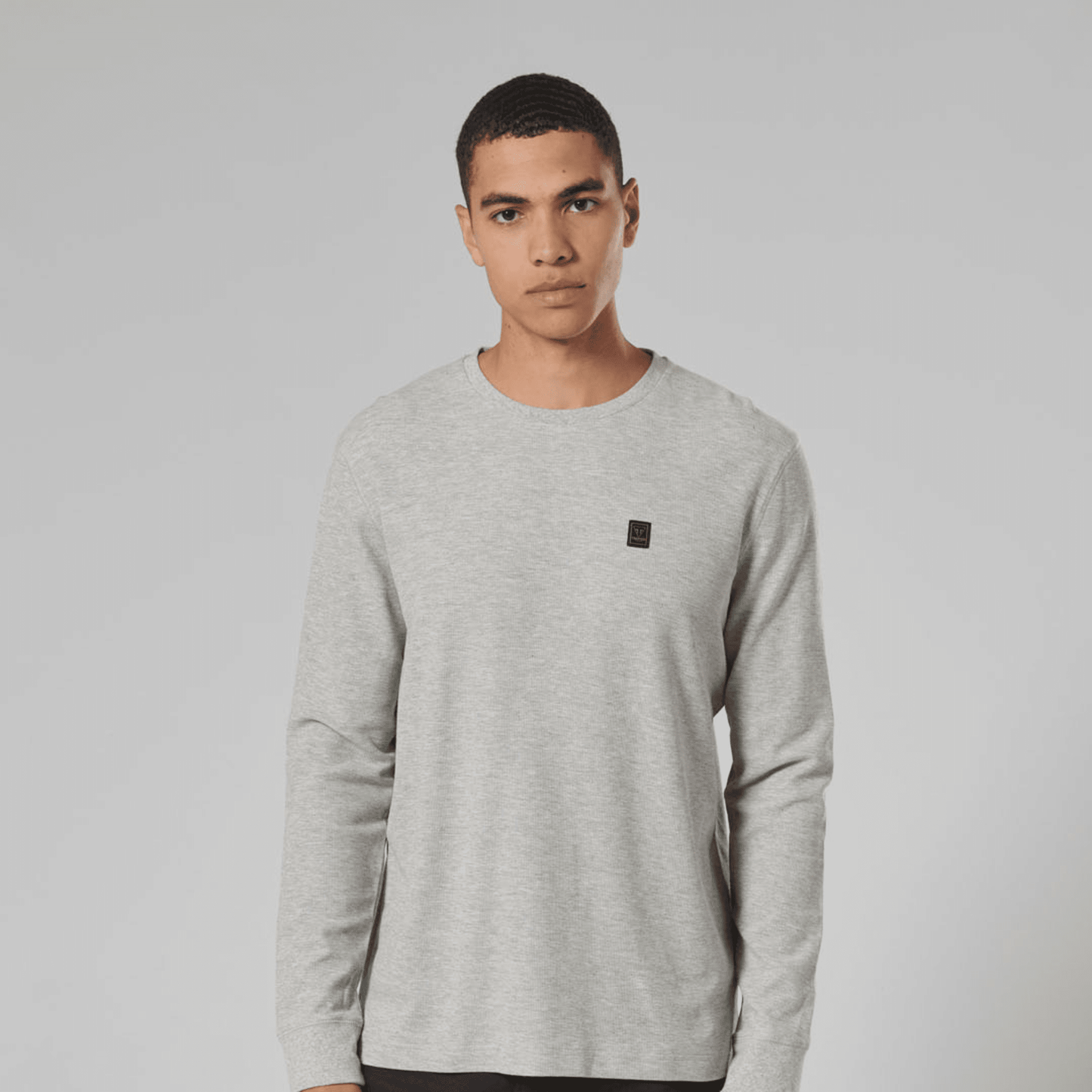 Dean Long Sleeve Waffle Grey T-Shirt