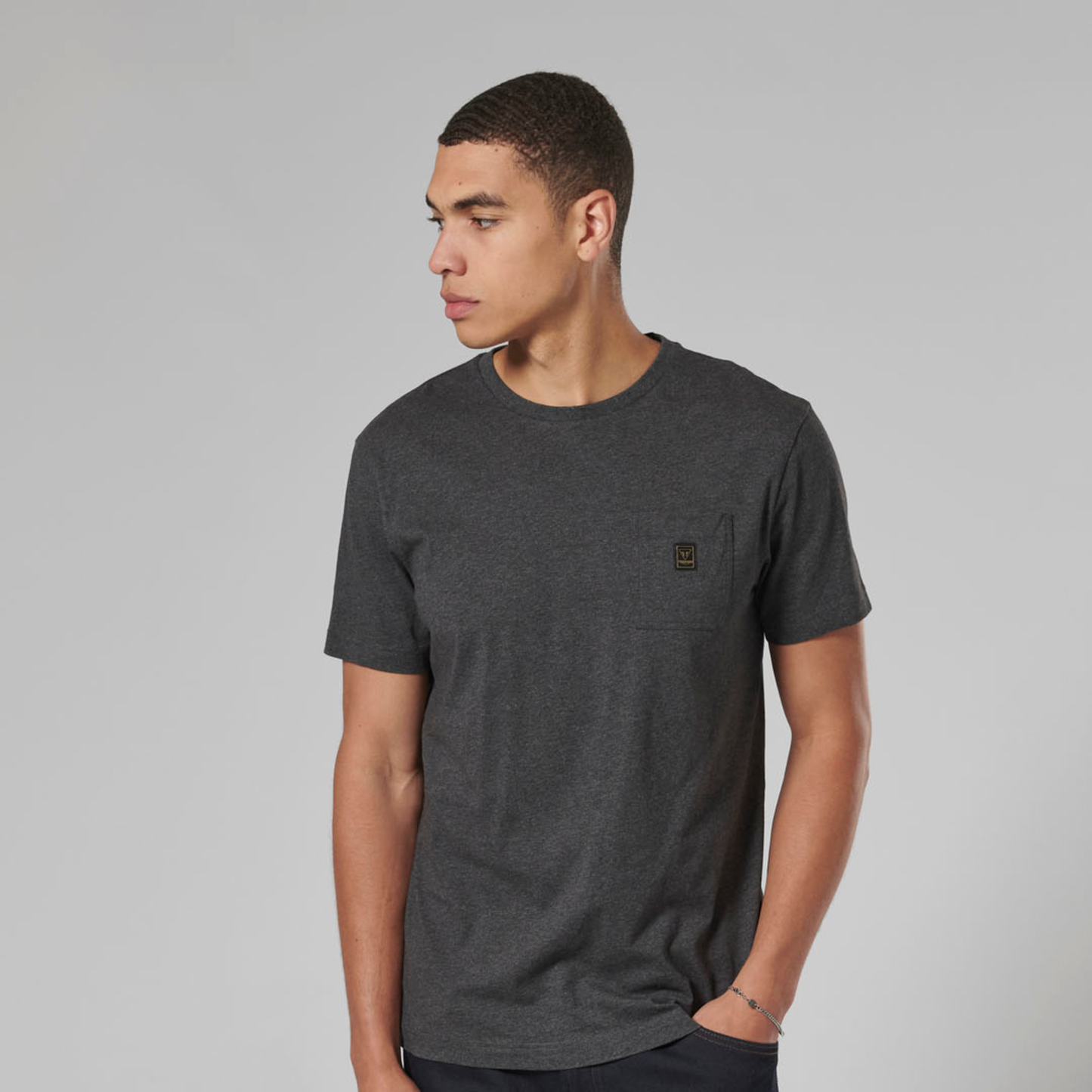 Ditchling Black Grey Marl T-shirt