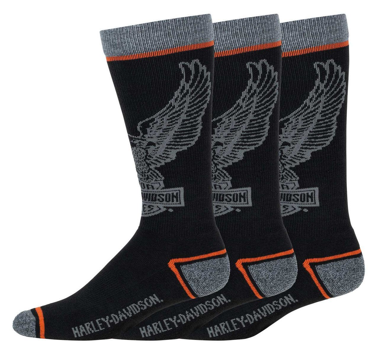 Men's 3-Pack Eagle Logo Mid-calf Wicking Riding Socks